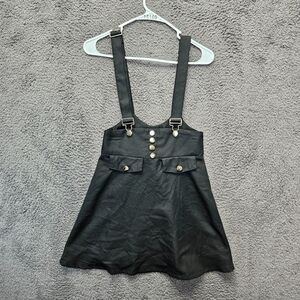 Hot Topic High Waist Bow‎ Supender Skirt Women Size XS Black